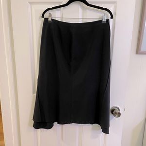 Asymmetrical Black A-Line Skirt